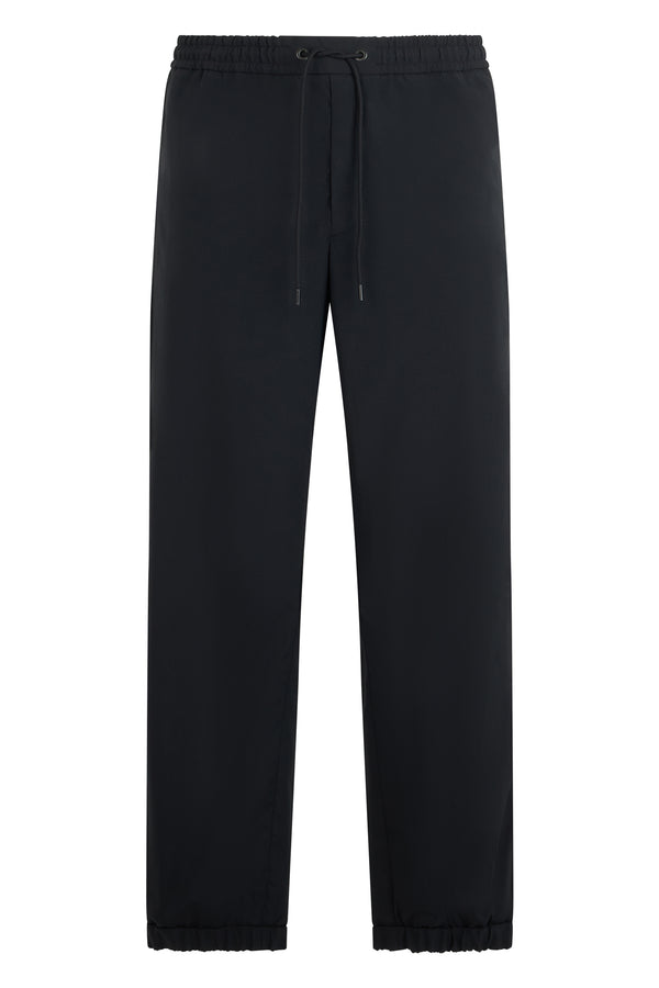 Straight-Cut Trousers Black Elastomultiester