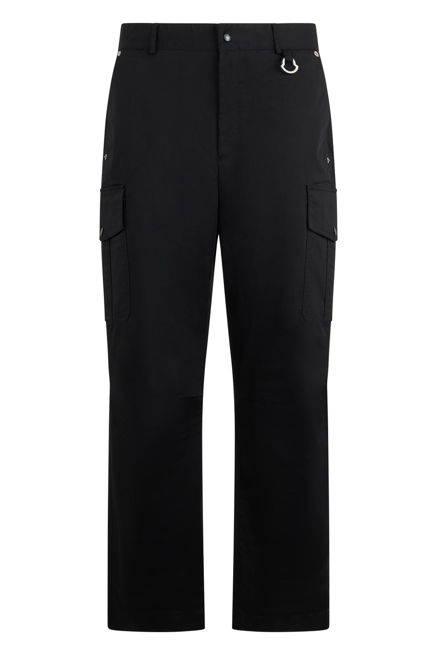 Cargo Trousers Black Stretch Cotton