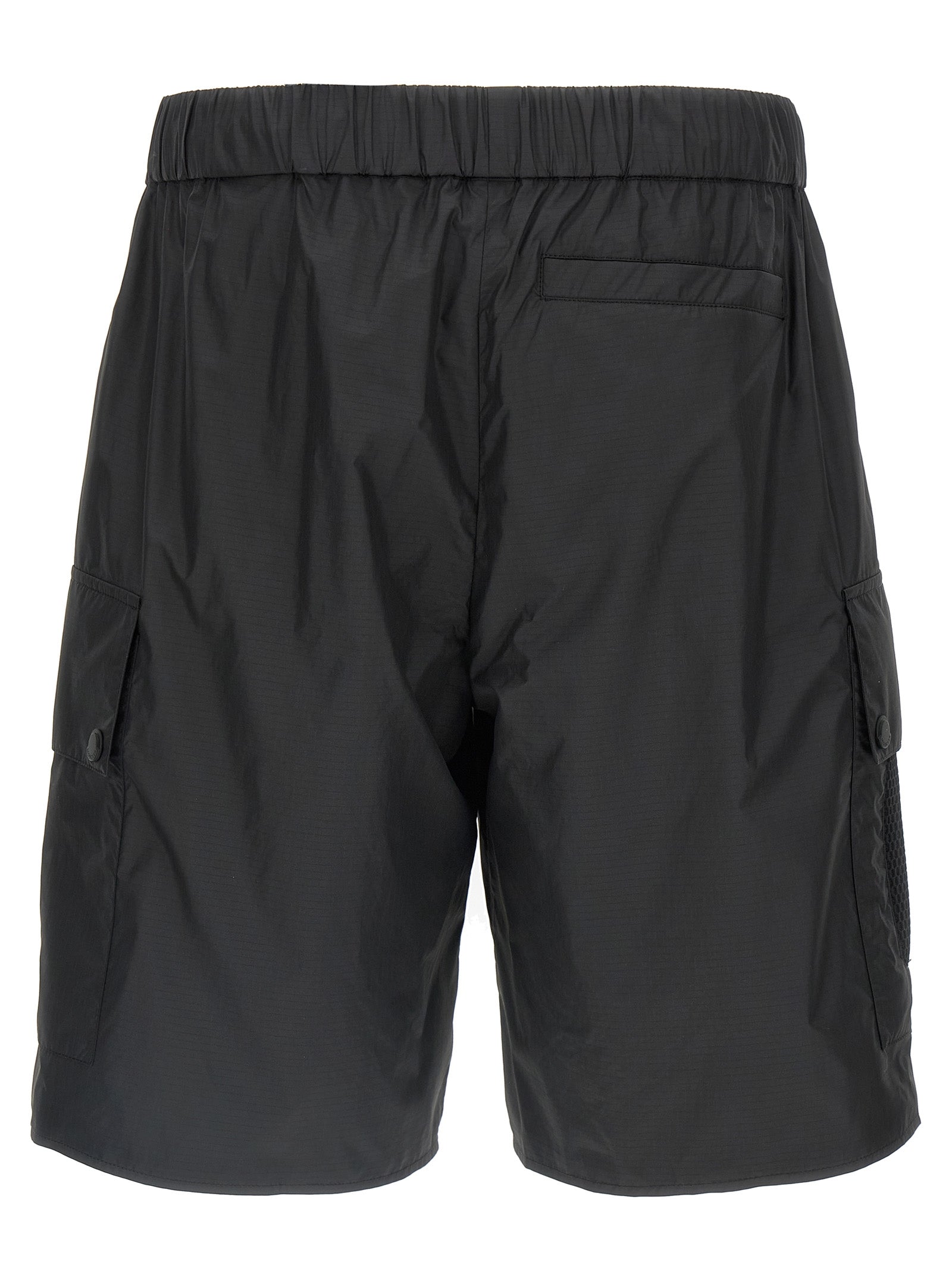 Ripstop Bermuda Shorts Black Polyester Bermuda