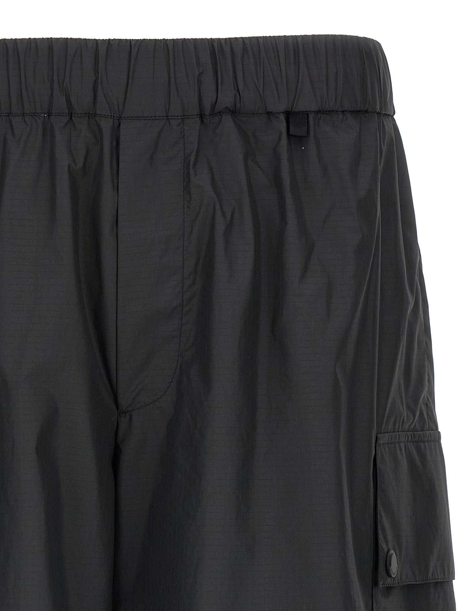 Ripstop Bermuda Shorts Black Polyester Bermuda