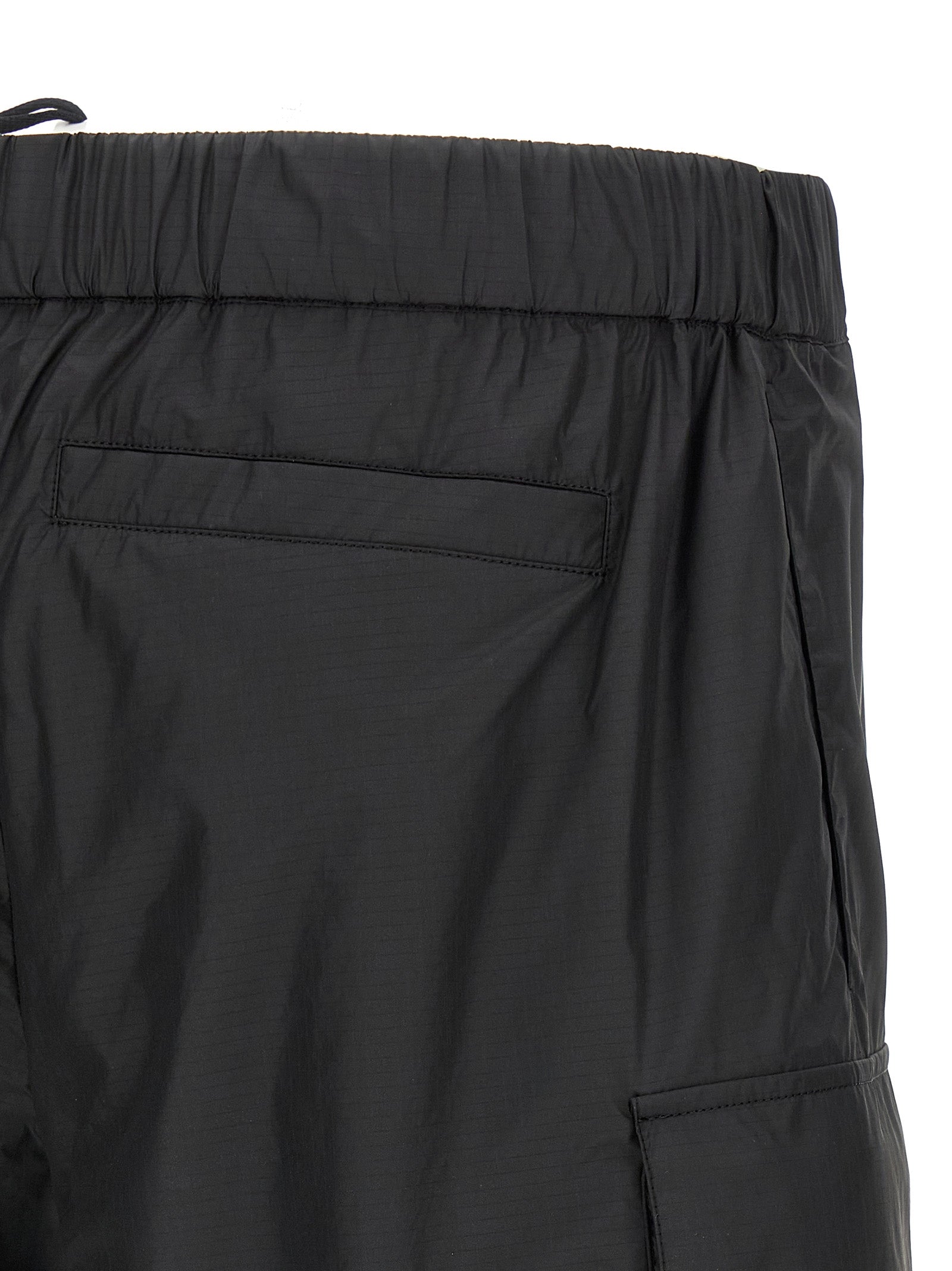 Ripstop Bermuda Shorts Black Polyester Bermuda