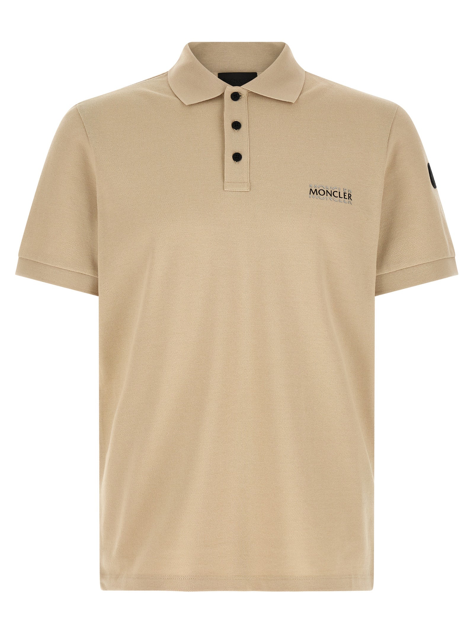 Piqué Polo Shirt Beige Cotton