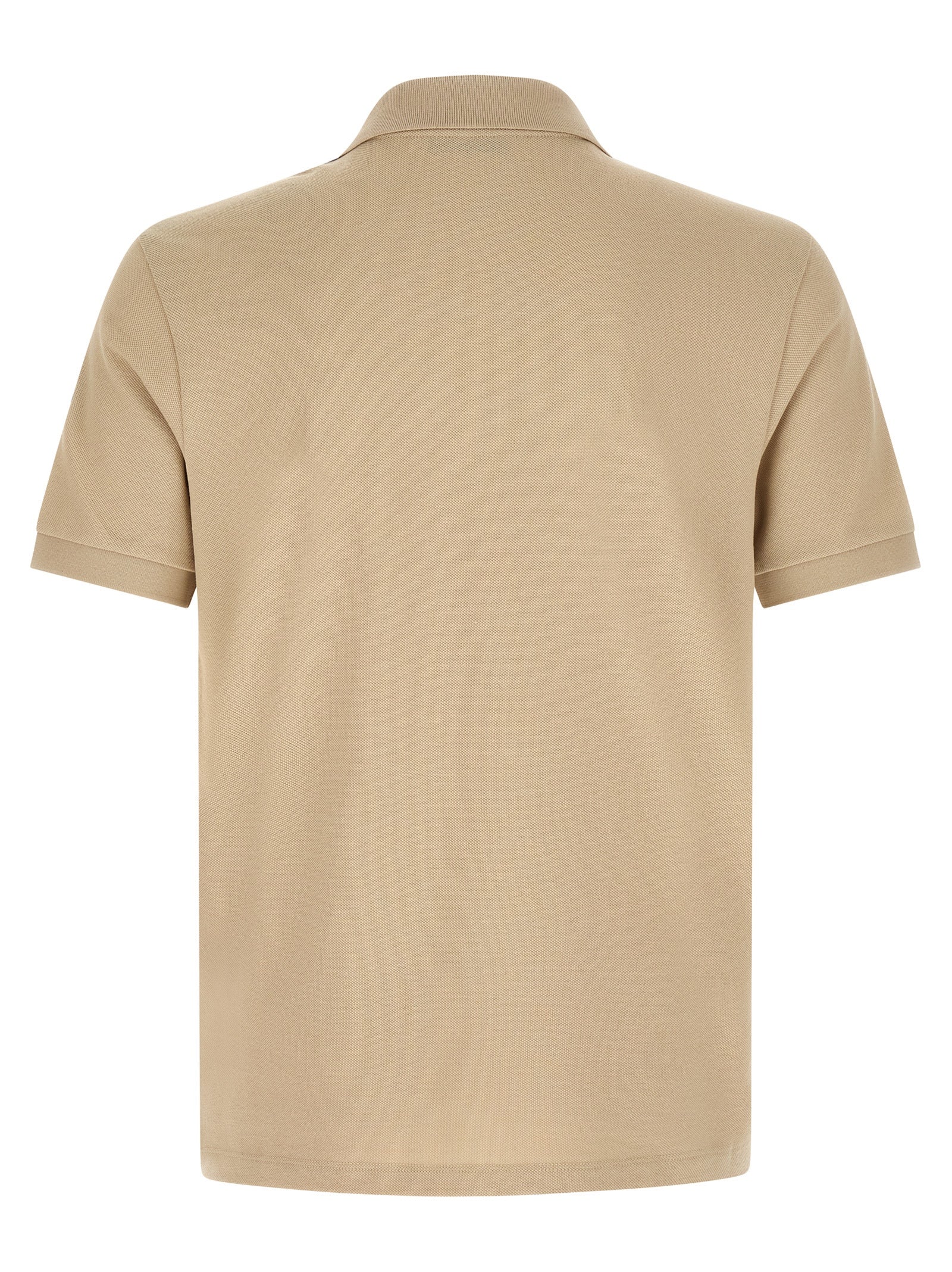 Piqué Polo Shirt Beige Cotton