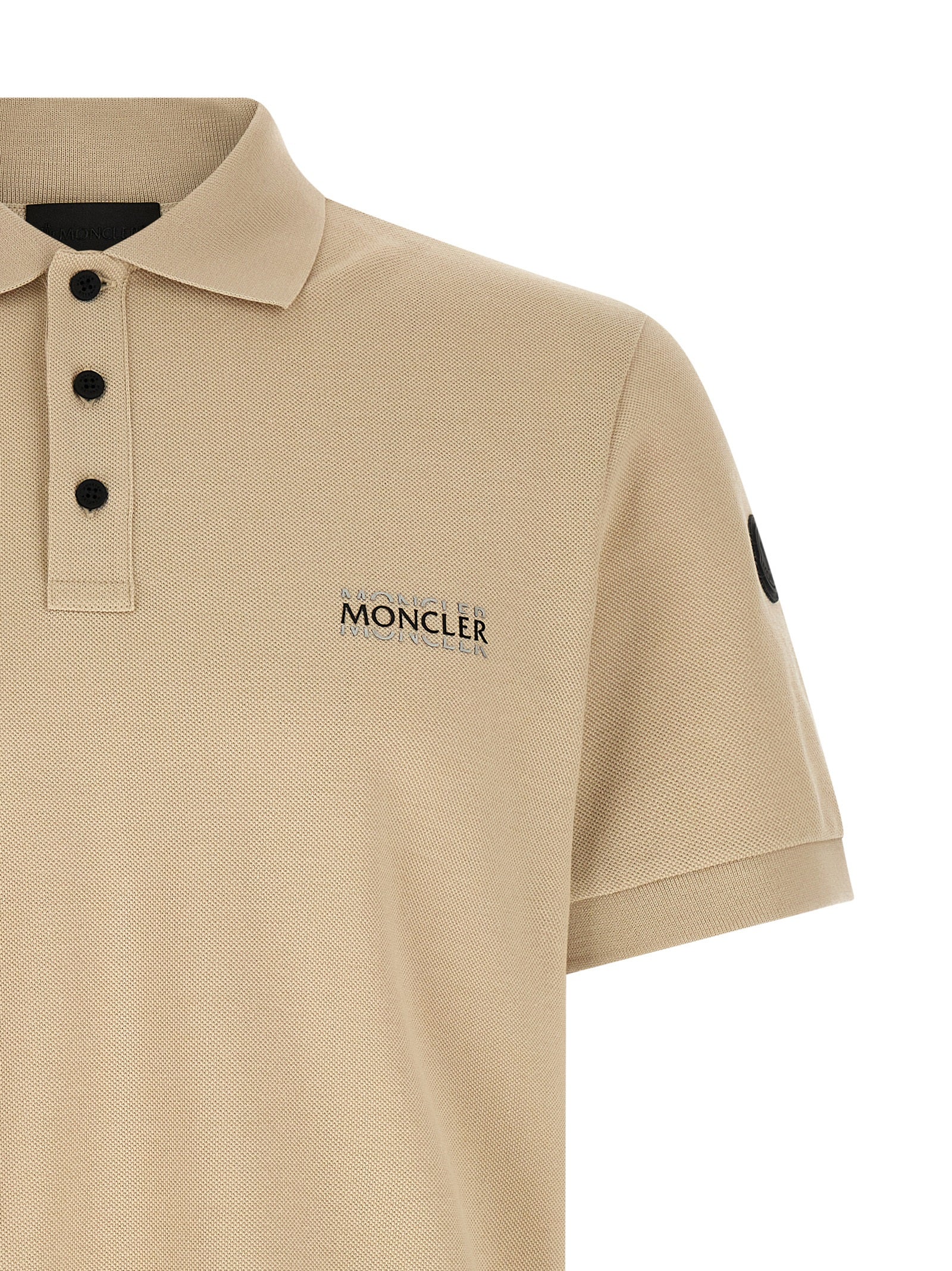 Piqué Polo Shirt Beige Cotton