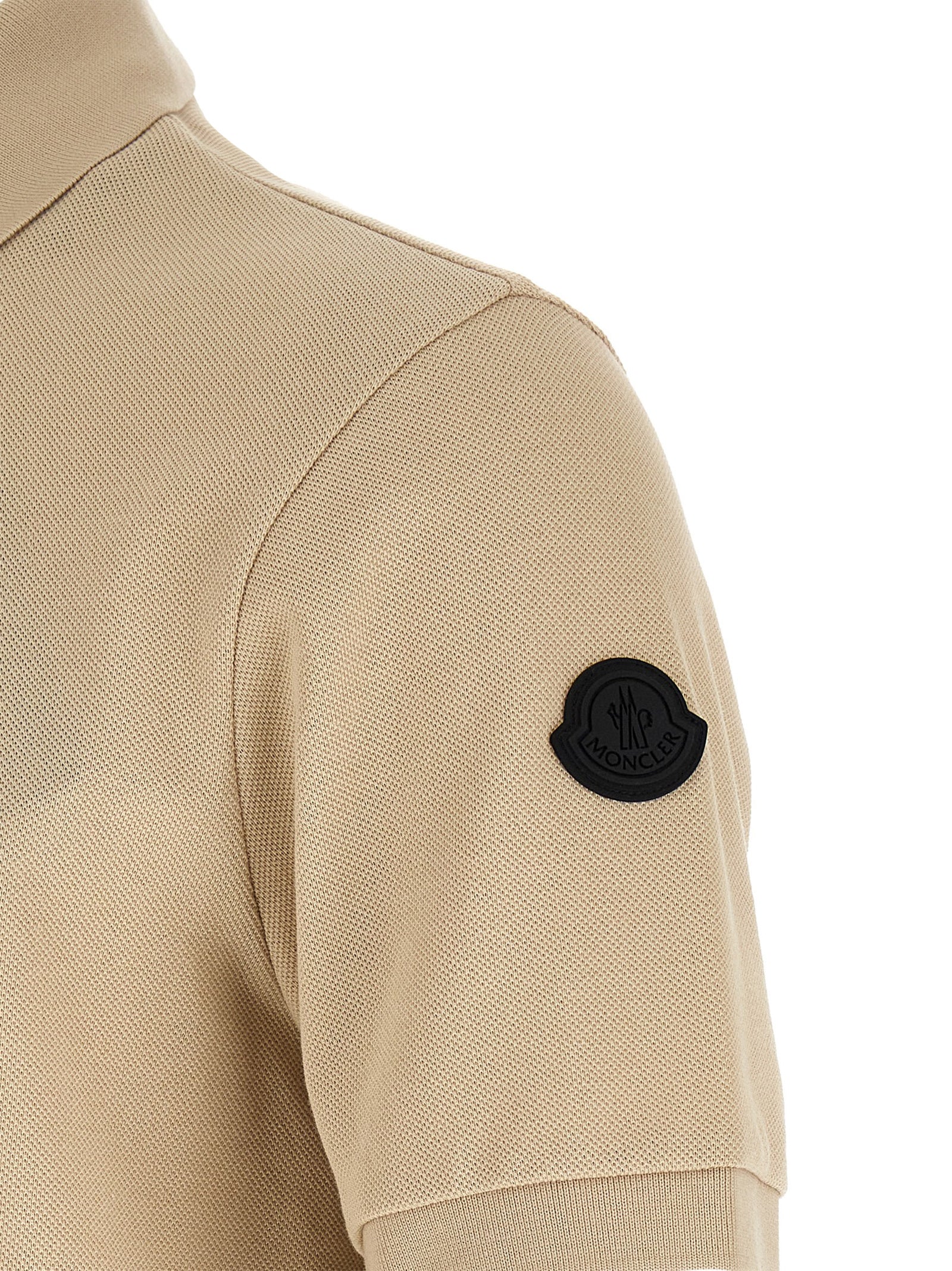 Piqué Polo Shirt Beige Cotton