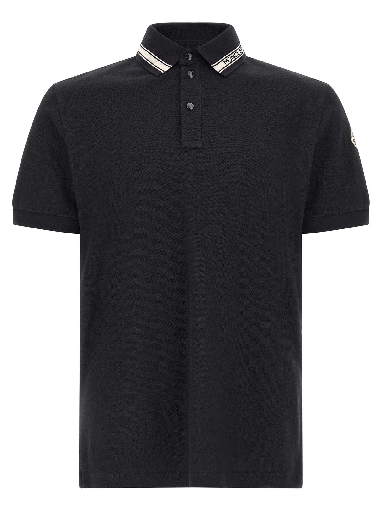 Jacquard Logo Polo Shirt Blue Cotton