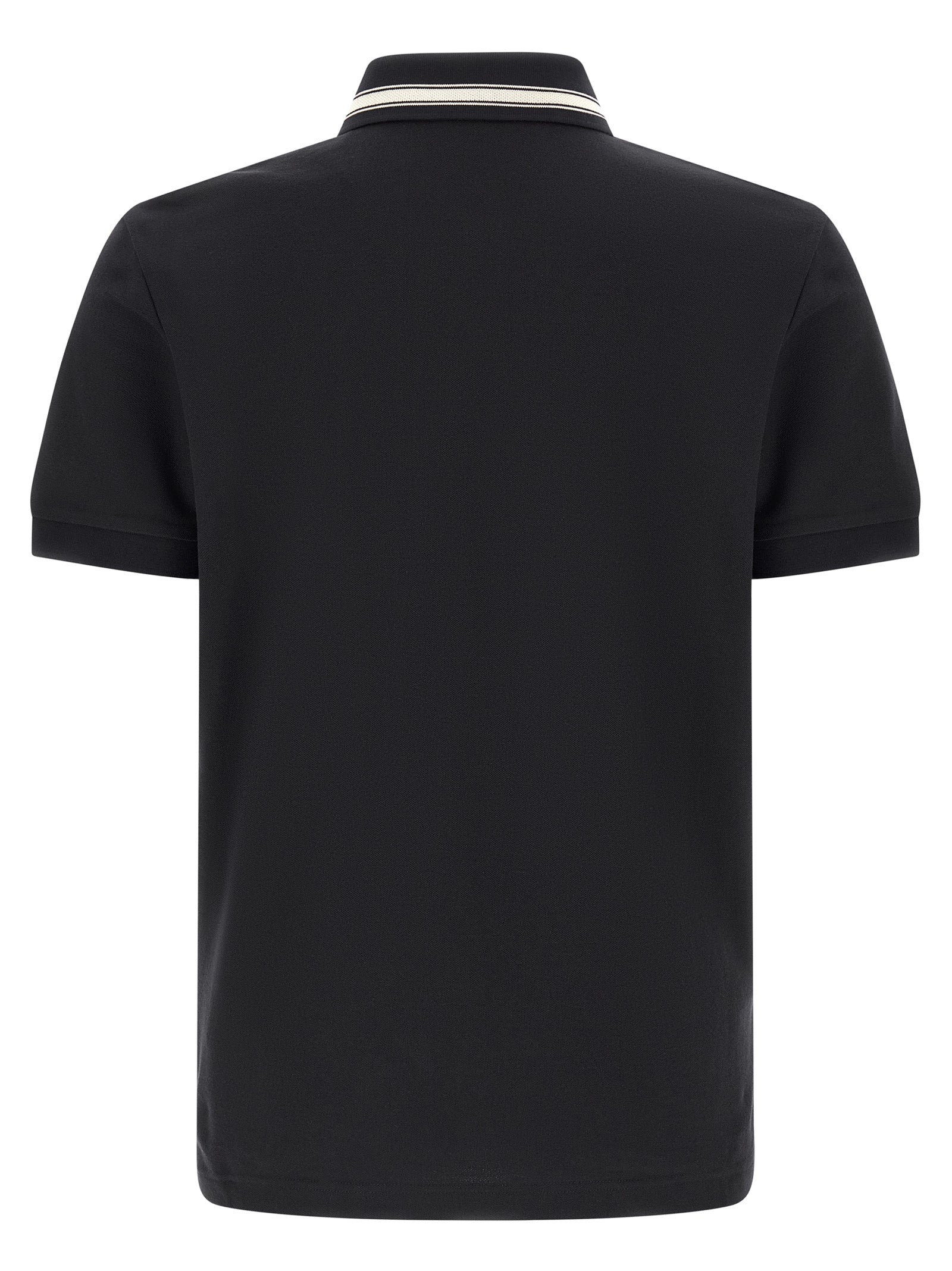 Jacquard Logo Polo Shirt Blue Cotton