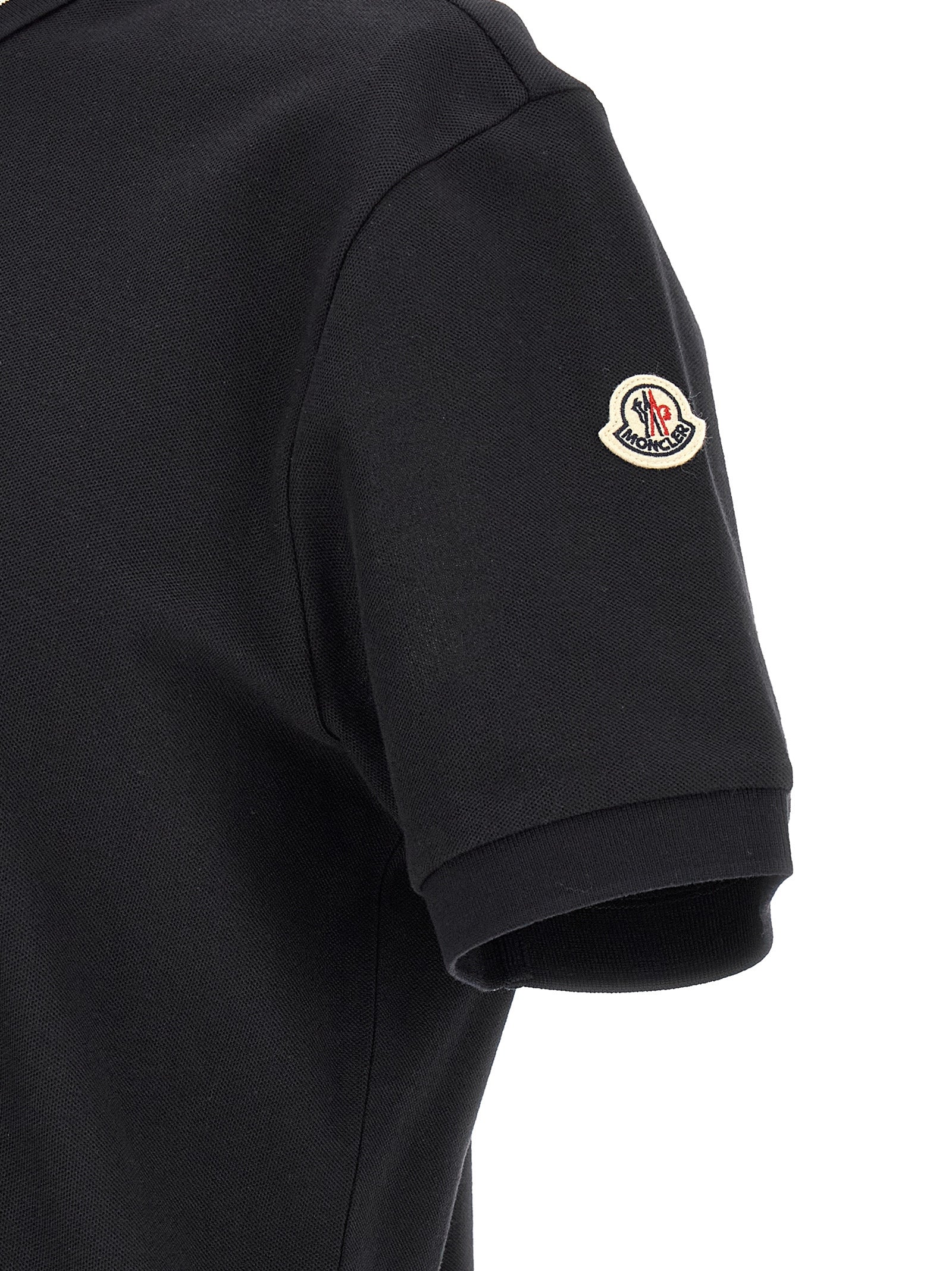 Jacquard Logo Polo Shirt Blue Cotton