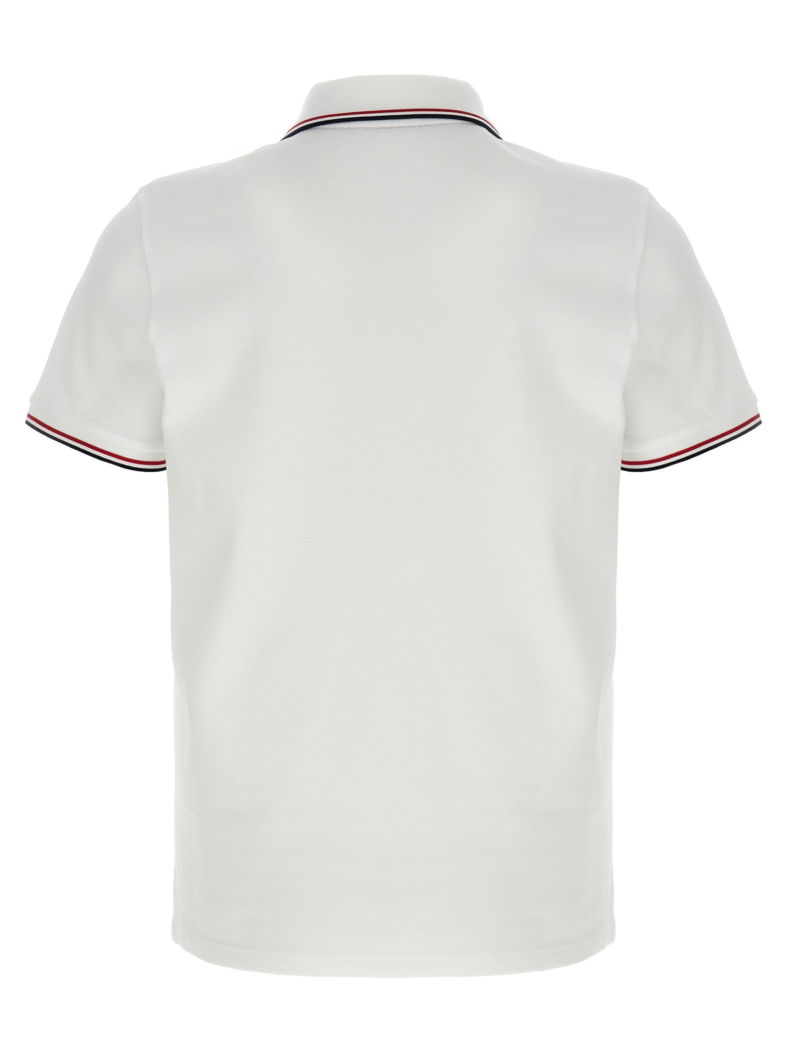 Tricolor detail polo shirt White Cotton