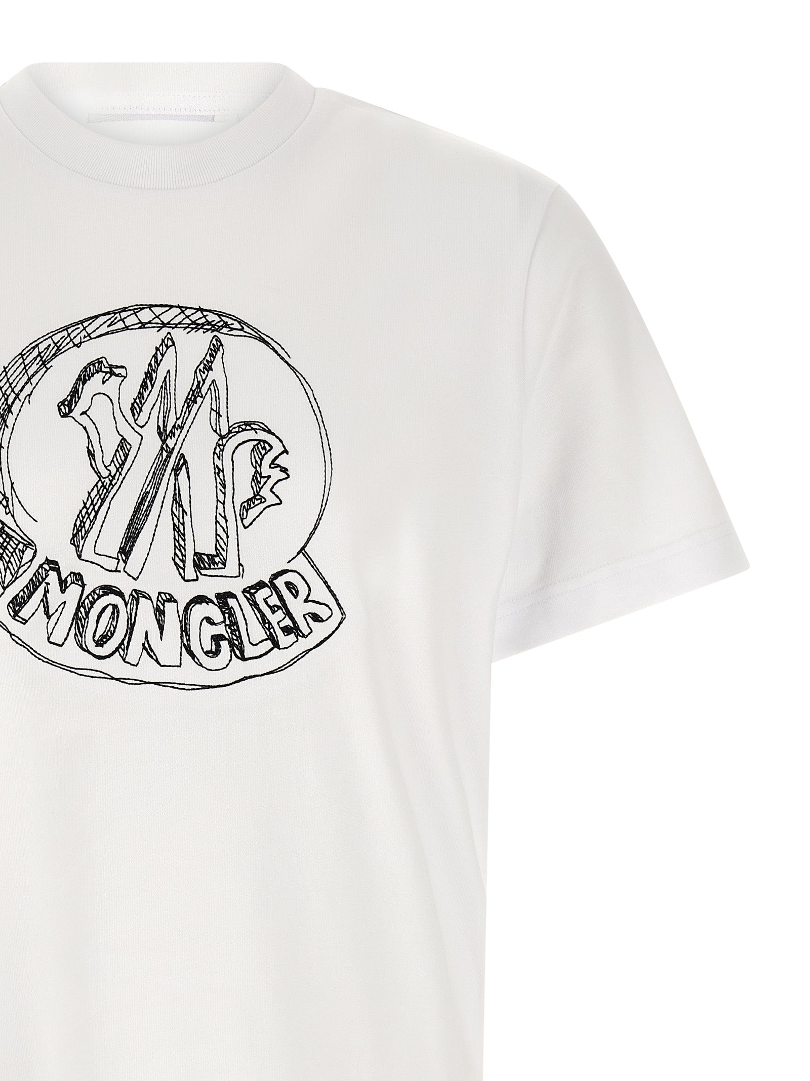 Embroidery t-shirt White Cotton