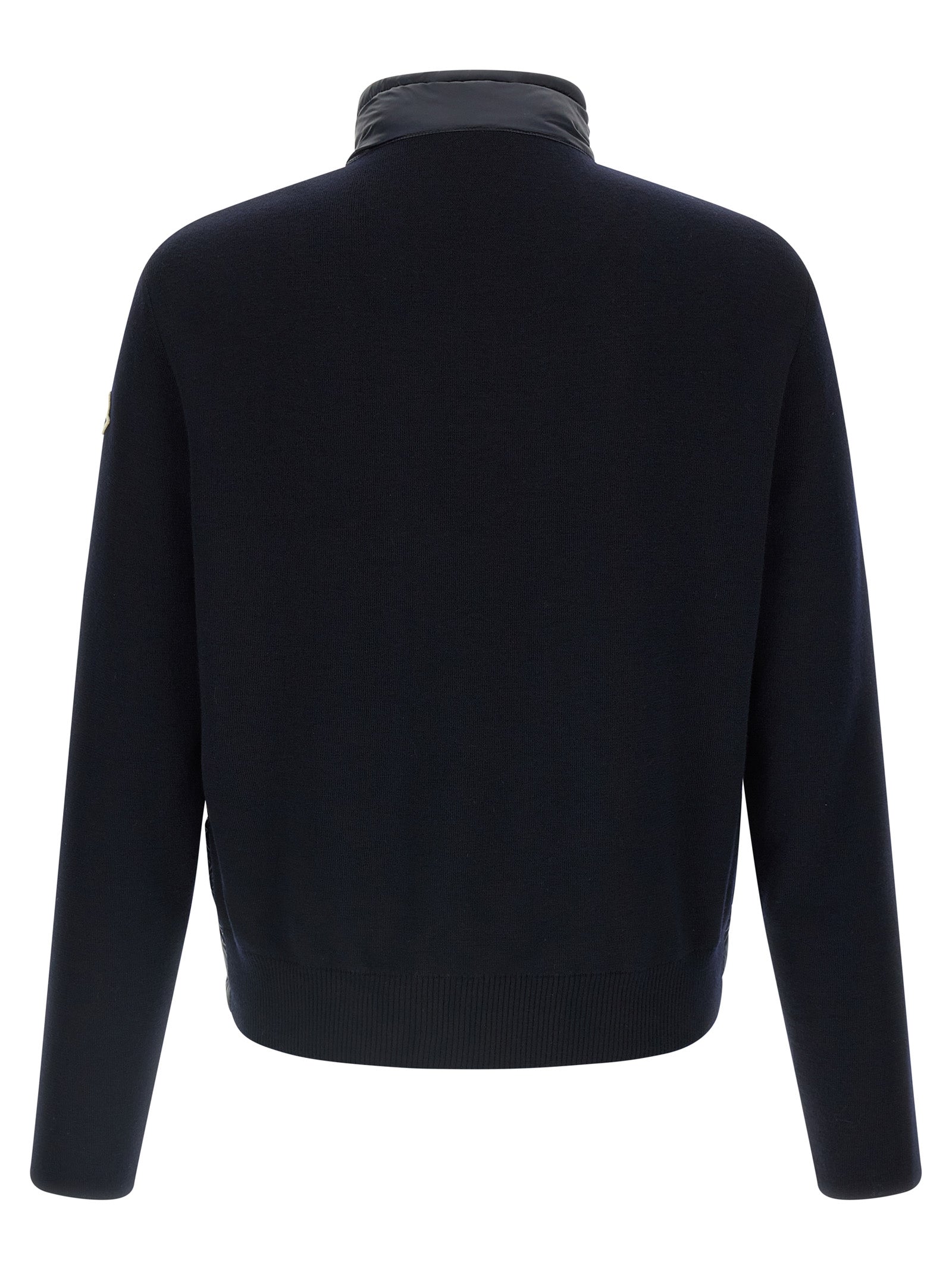 Padded Cardigan Blue Polyamide Sweater, Cardigans