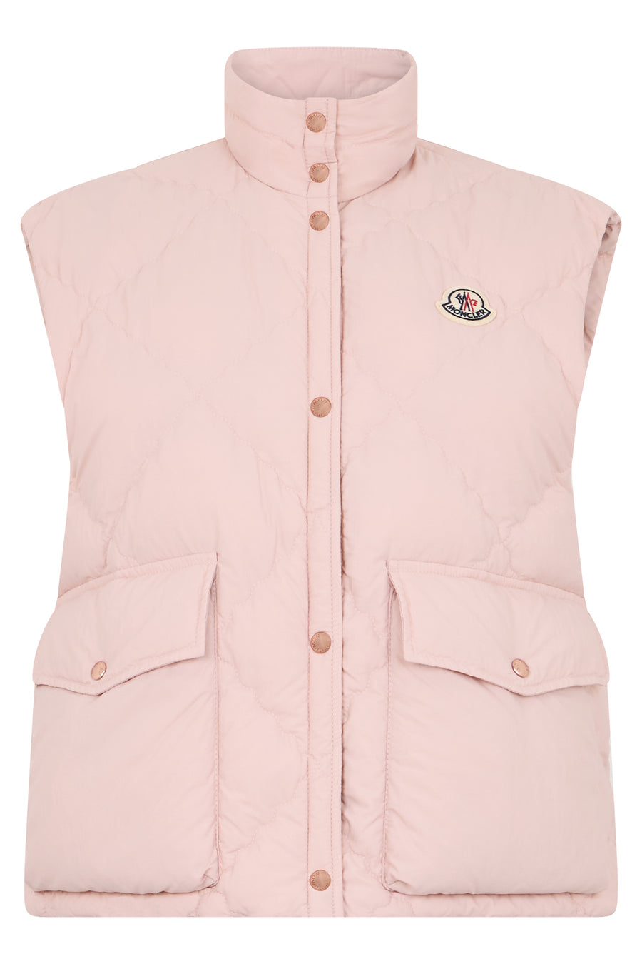Padded Down Vest Bais Pink Polyamide Waistcoats & Gilets