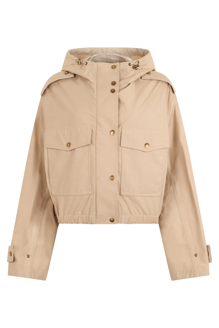 Short Jacket Poppy Beige Cotton Trench & Raincoats