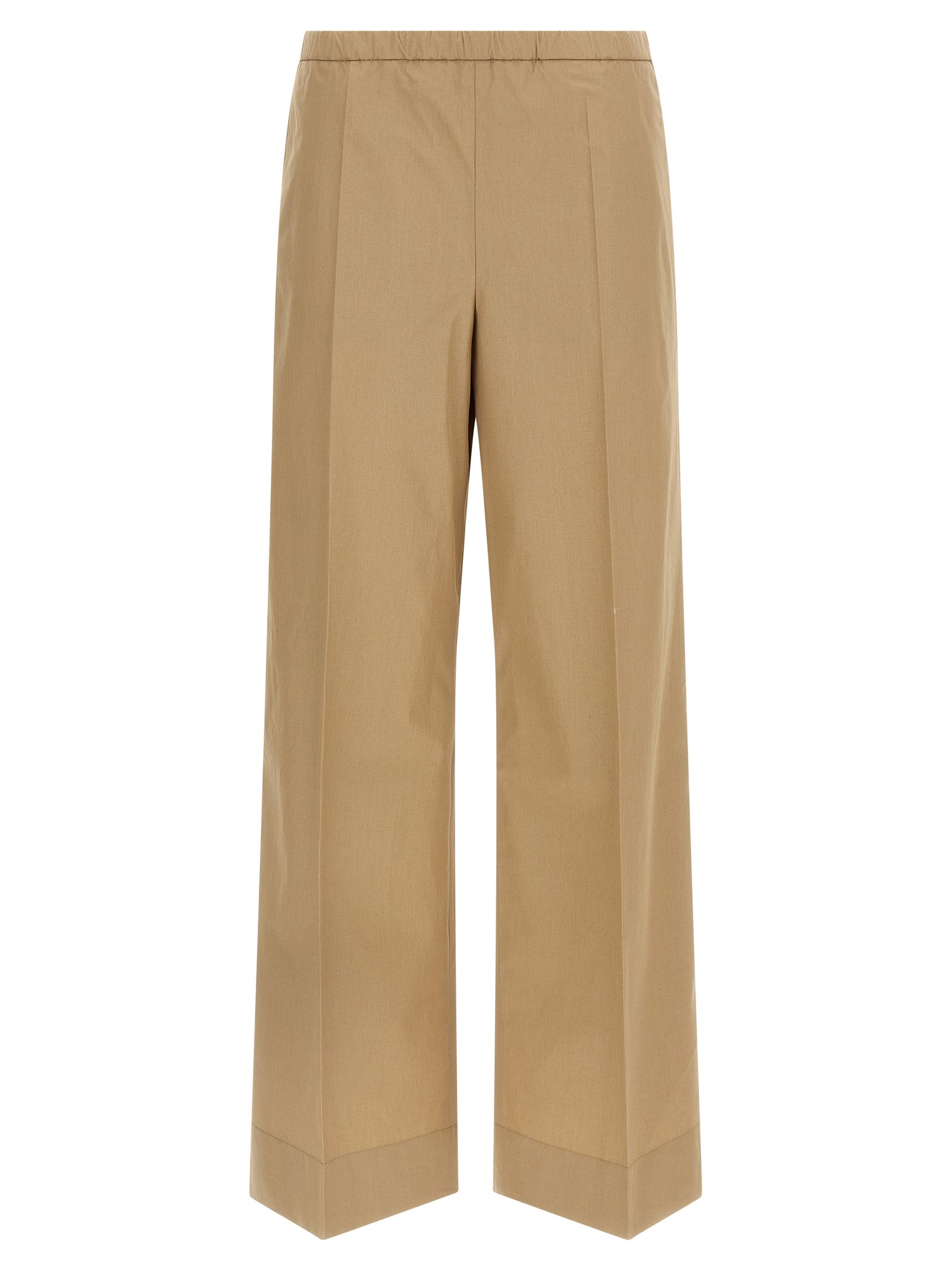 Grosgrain logo patch pants Beige Cotton
