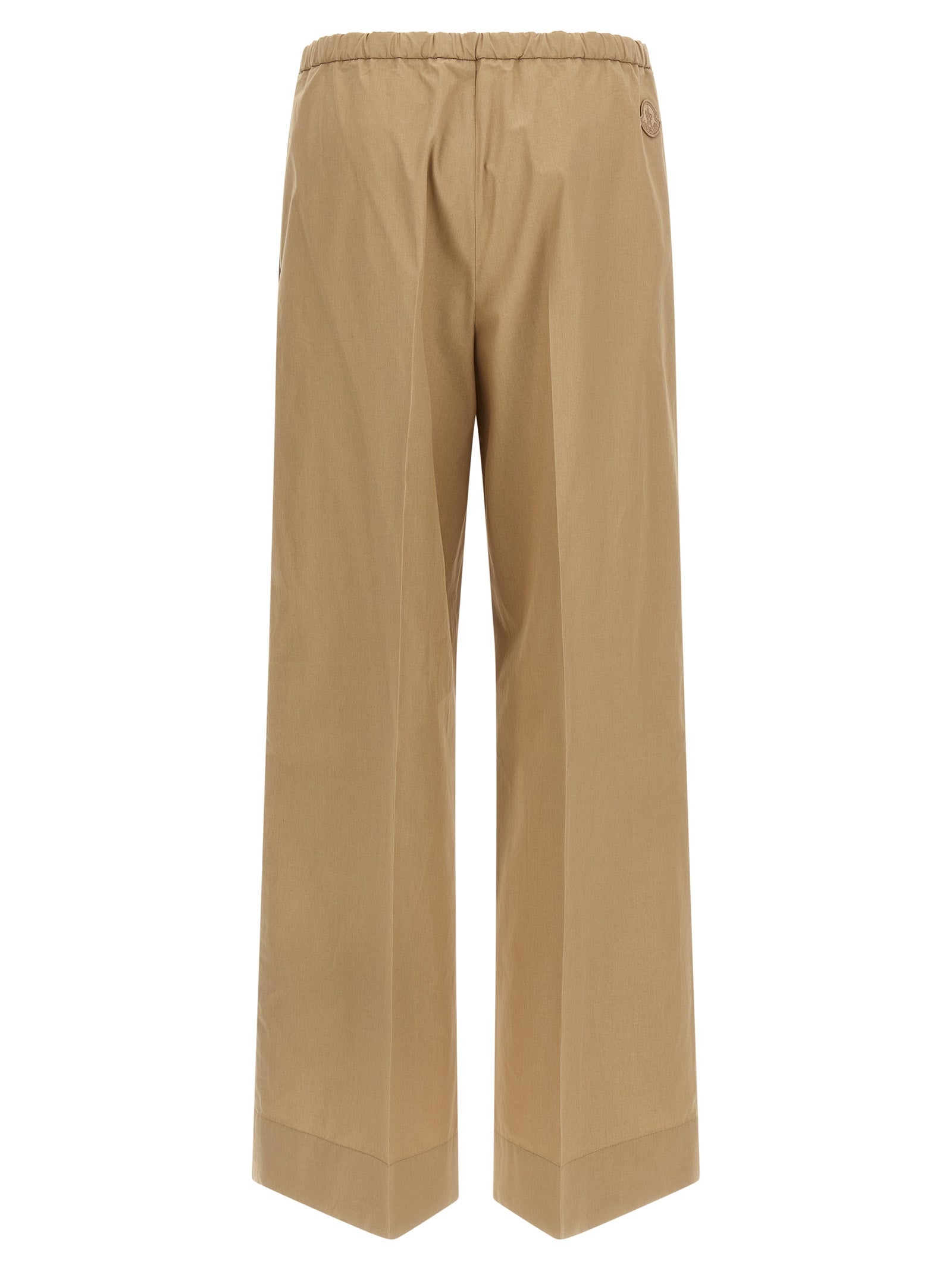 Grosgrain logo patch pants Beige Cotton