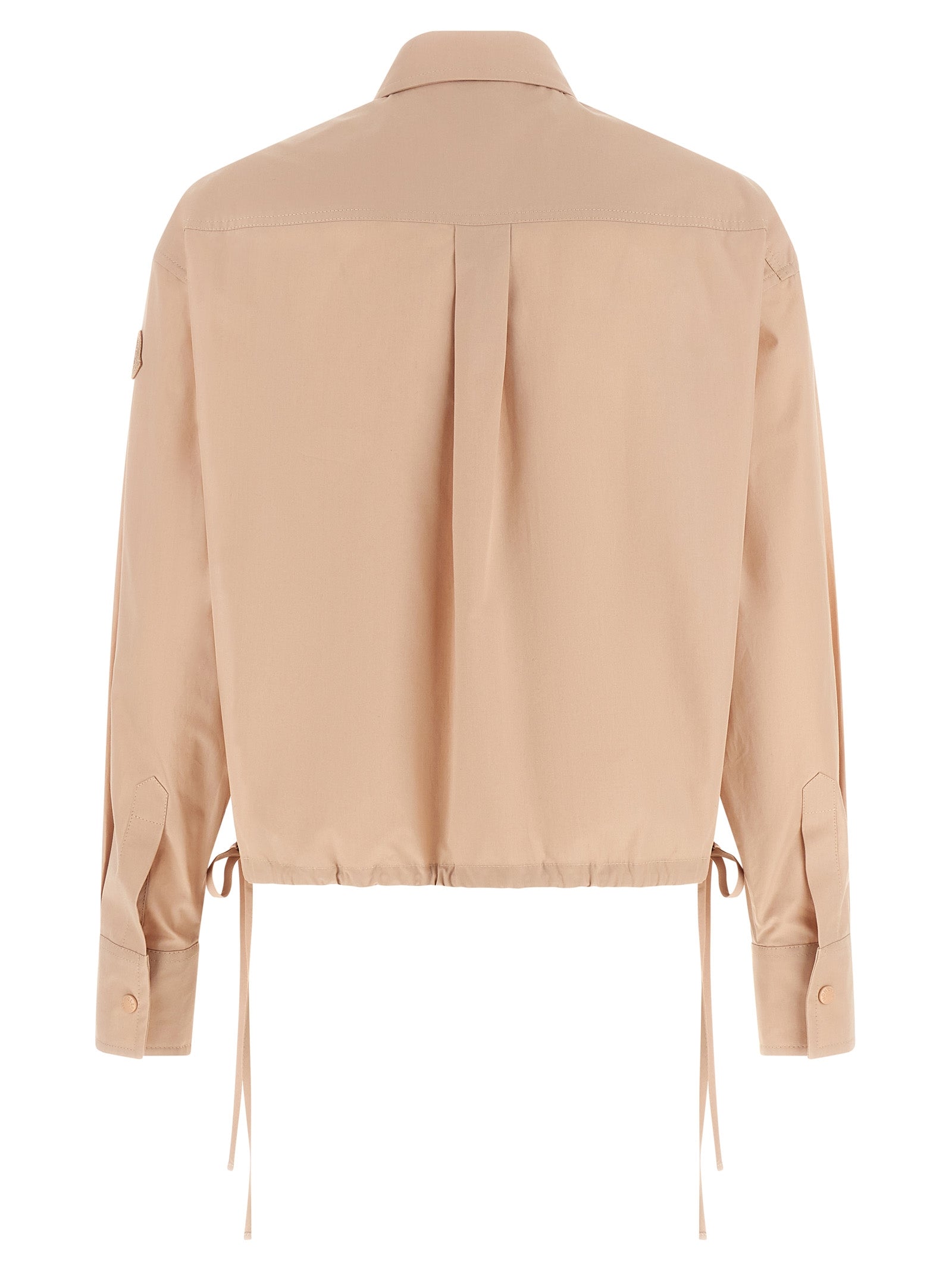 Cropped Shirt Pink Cotton Shirt, Blouse