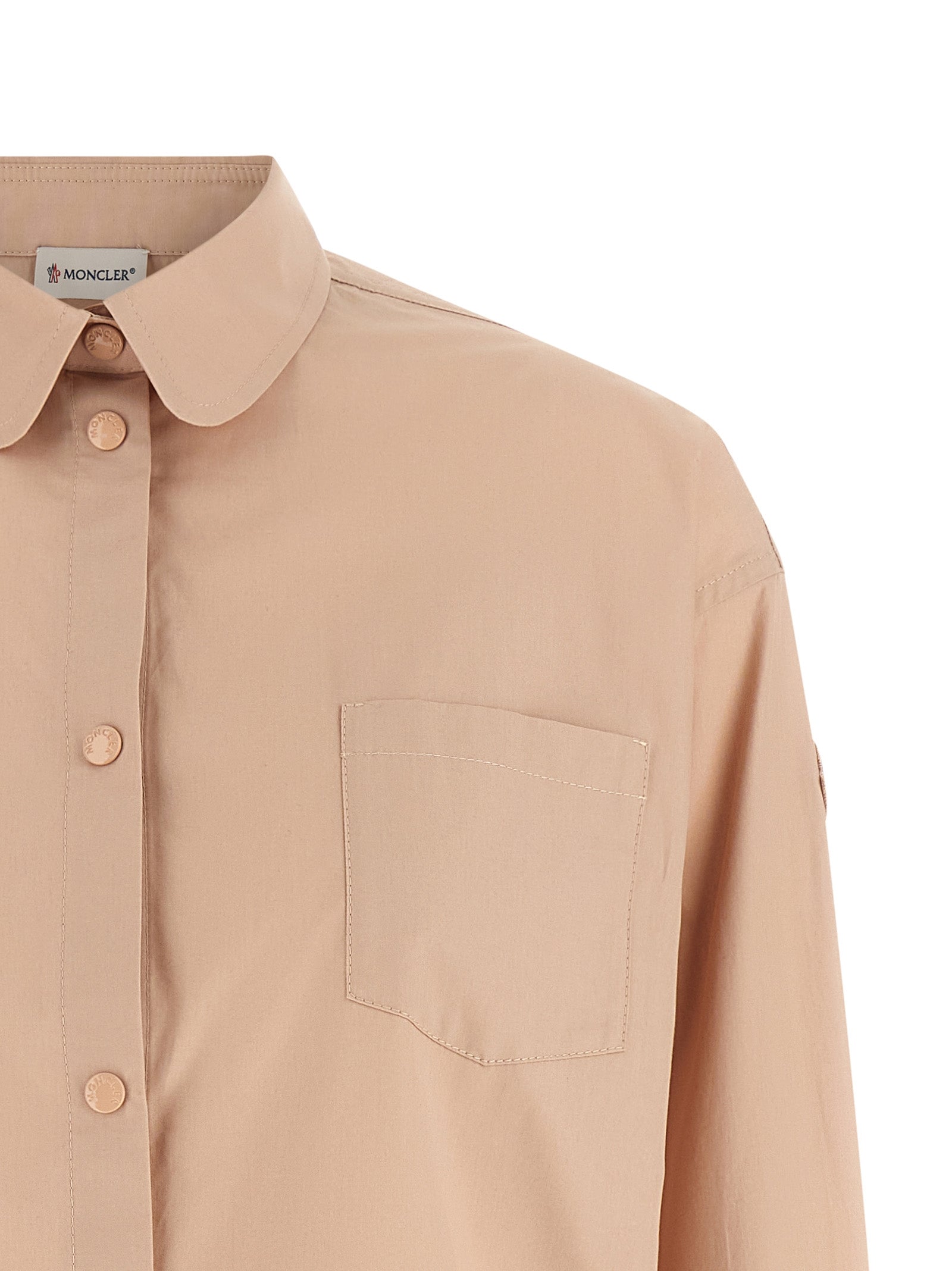 Cropped Shirt Pink Cotton Shirt, Blouse