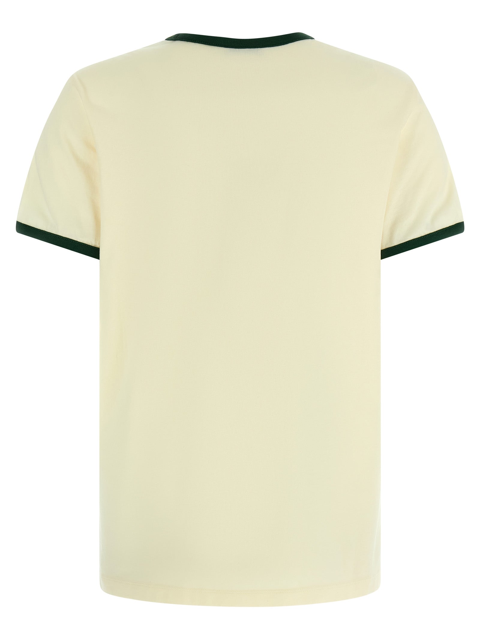 Flocked logo T-shirt Beige Cotton