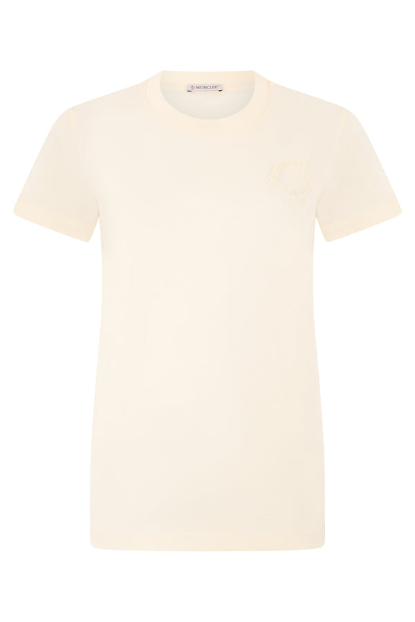 T-Shirt Embroidered Ivory Cotton T-shirts & Jerseys