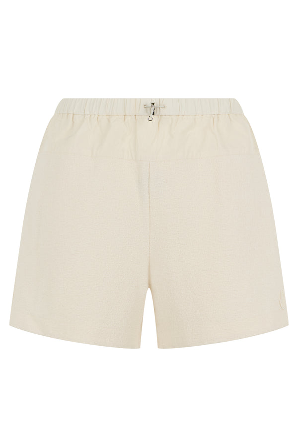 Shorts With Drawstring Cream Polyester