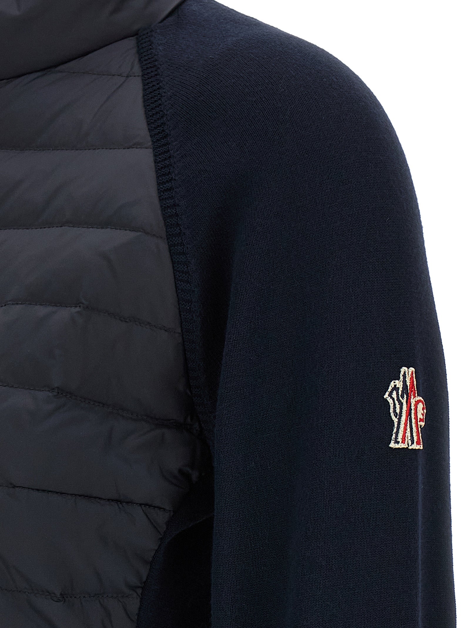 Padded cardigan Blue Polyamide Sweater, Cardigans