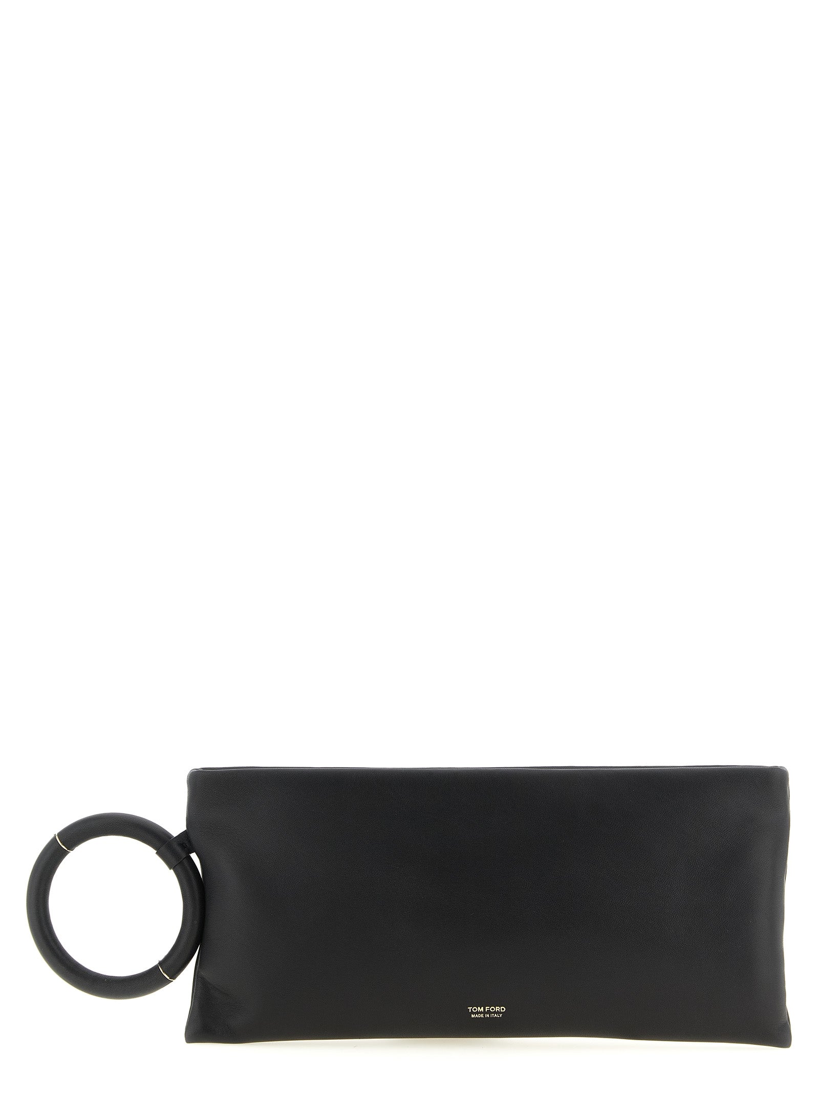 Nappa leather clutch Black