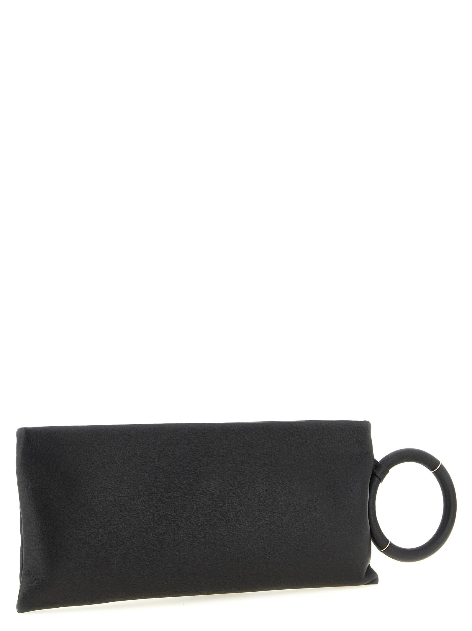 Nappa leather clutch Black