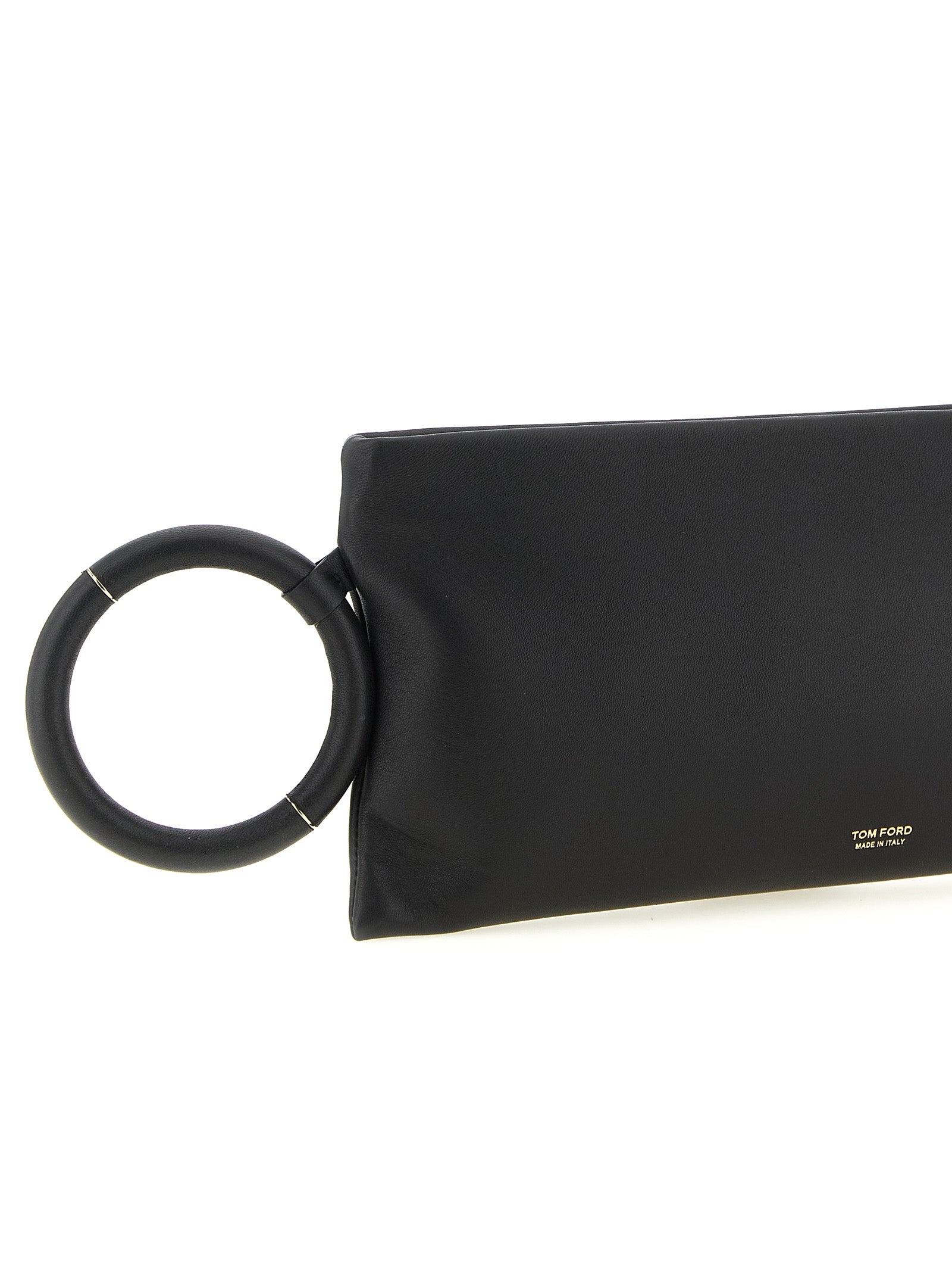 Nappa leather clutch Black