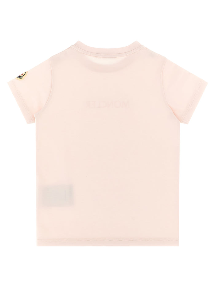 Logo embroidery t-shirt Pink Cotton