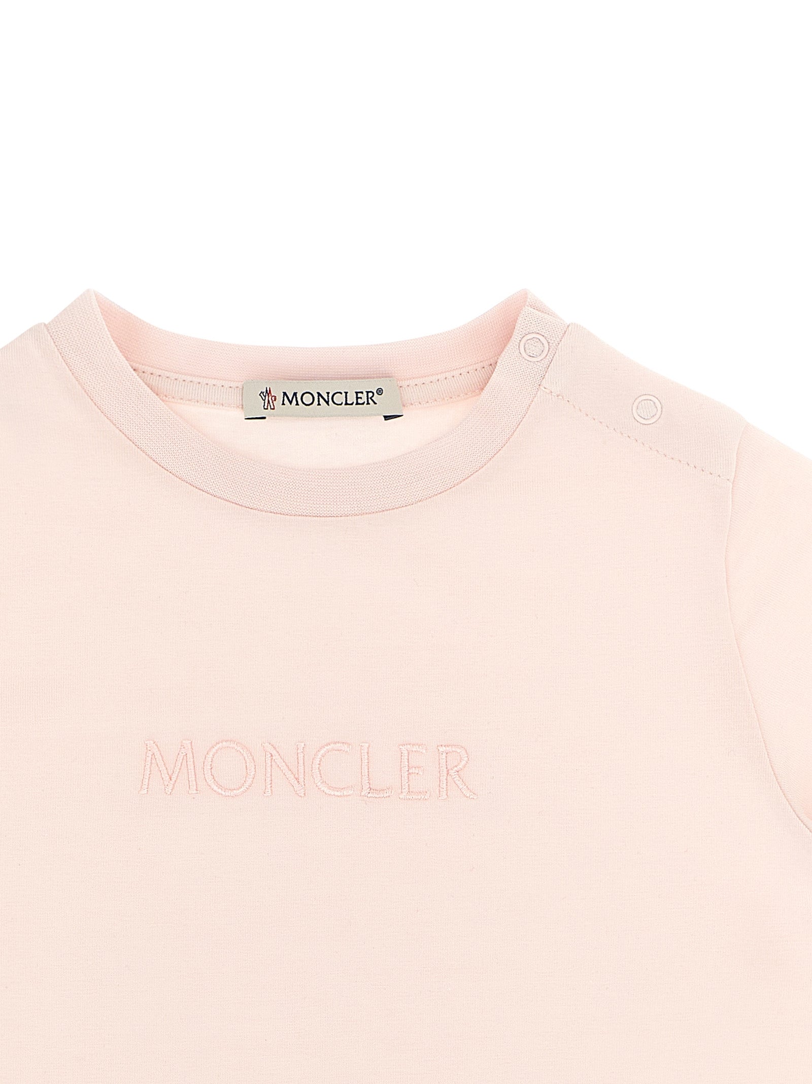 Logo embroidery t-shirt Pink Cotton