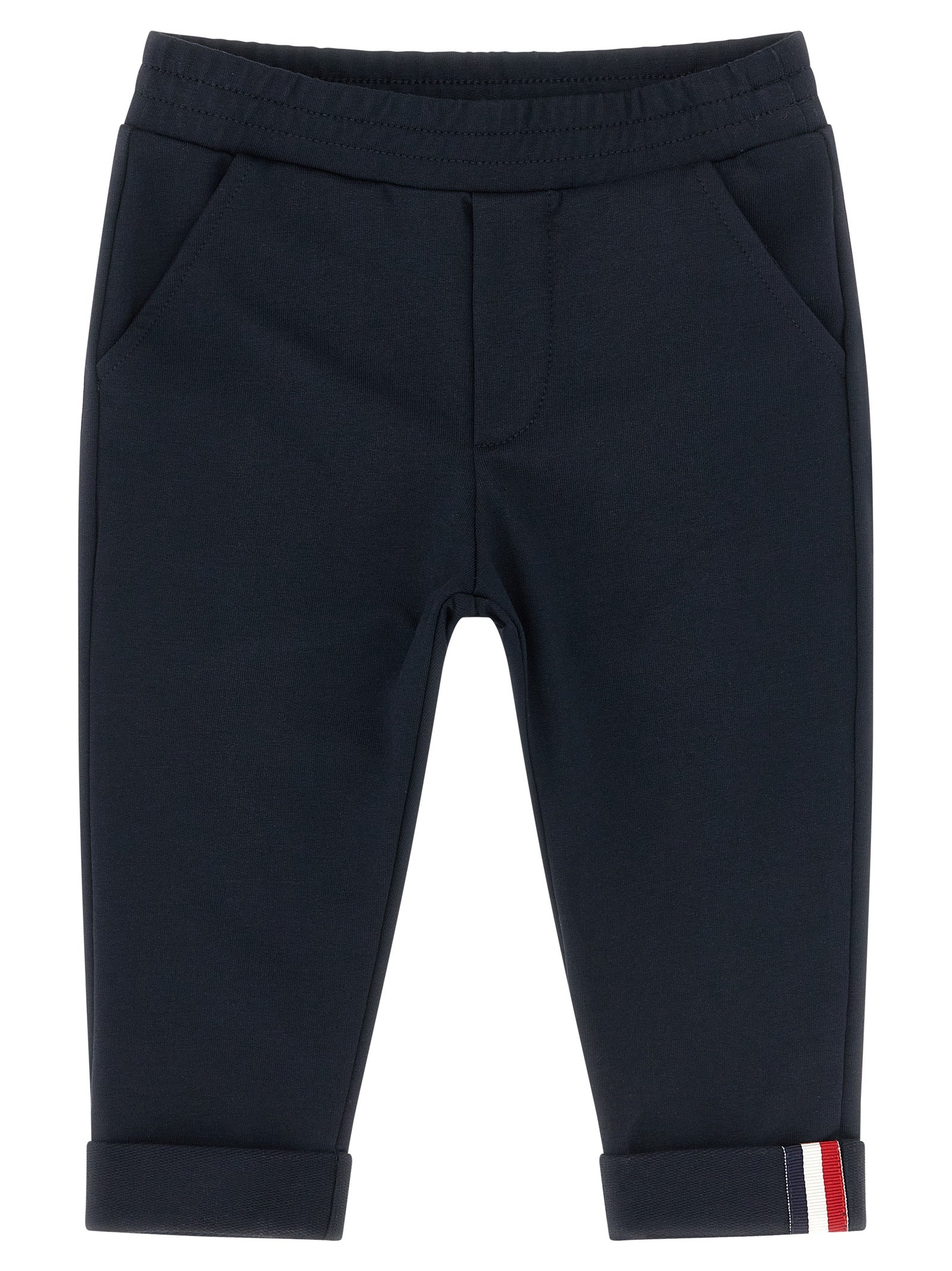 Tricolor ribbon joggers Blue Cotton Elastane Pant
