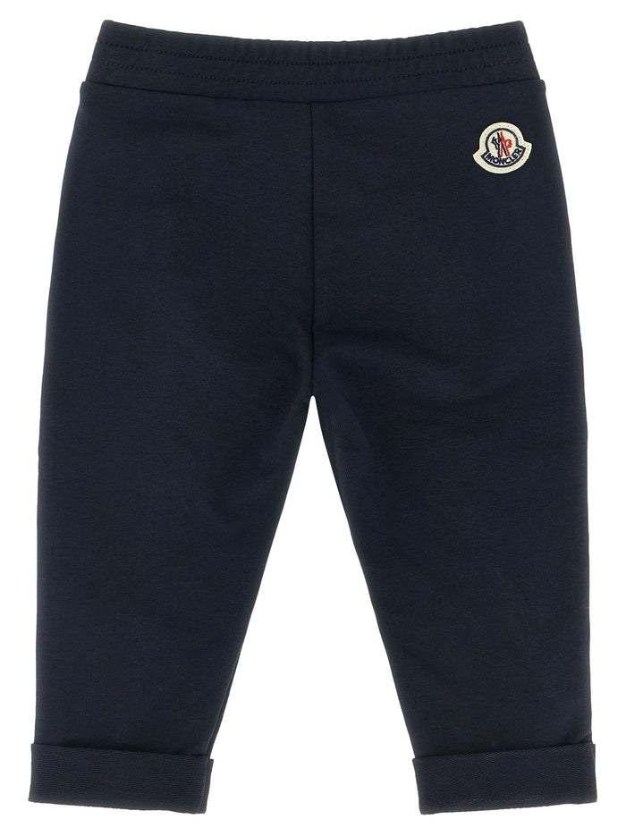 Tricolor ribbon joggers Blue Cotton Elastane Pant