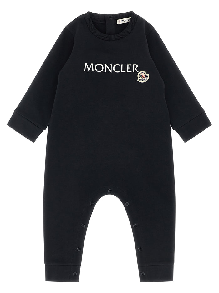 Logo jumpsuit Blue Cotton Playsuits, Body