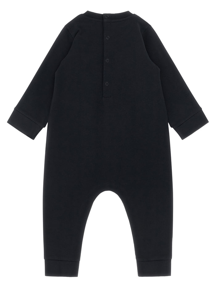 Logo jumpsuit Blue Cotton Playsuits, Body
