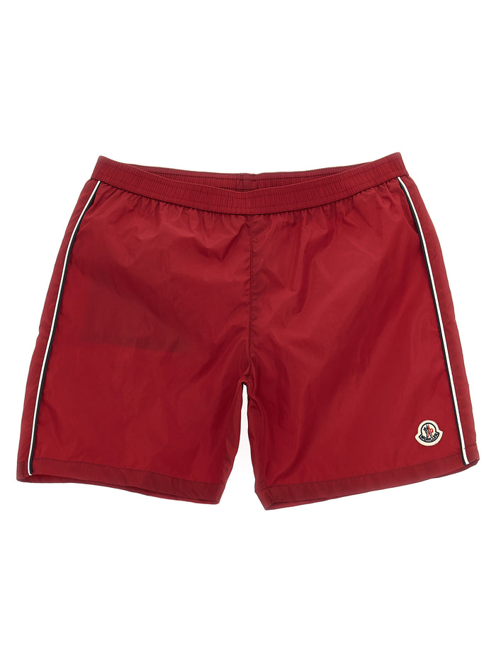 Tricolor trim swimsuit Red Polyamide Beachwear