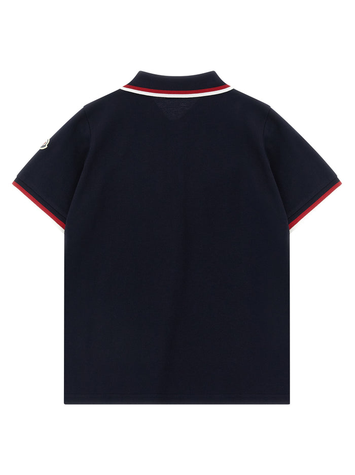 Tricolor polo shirt Blue Cotton