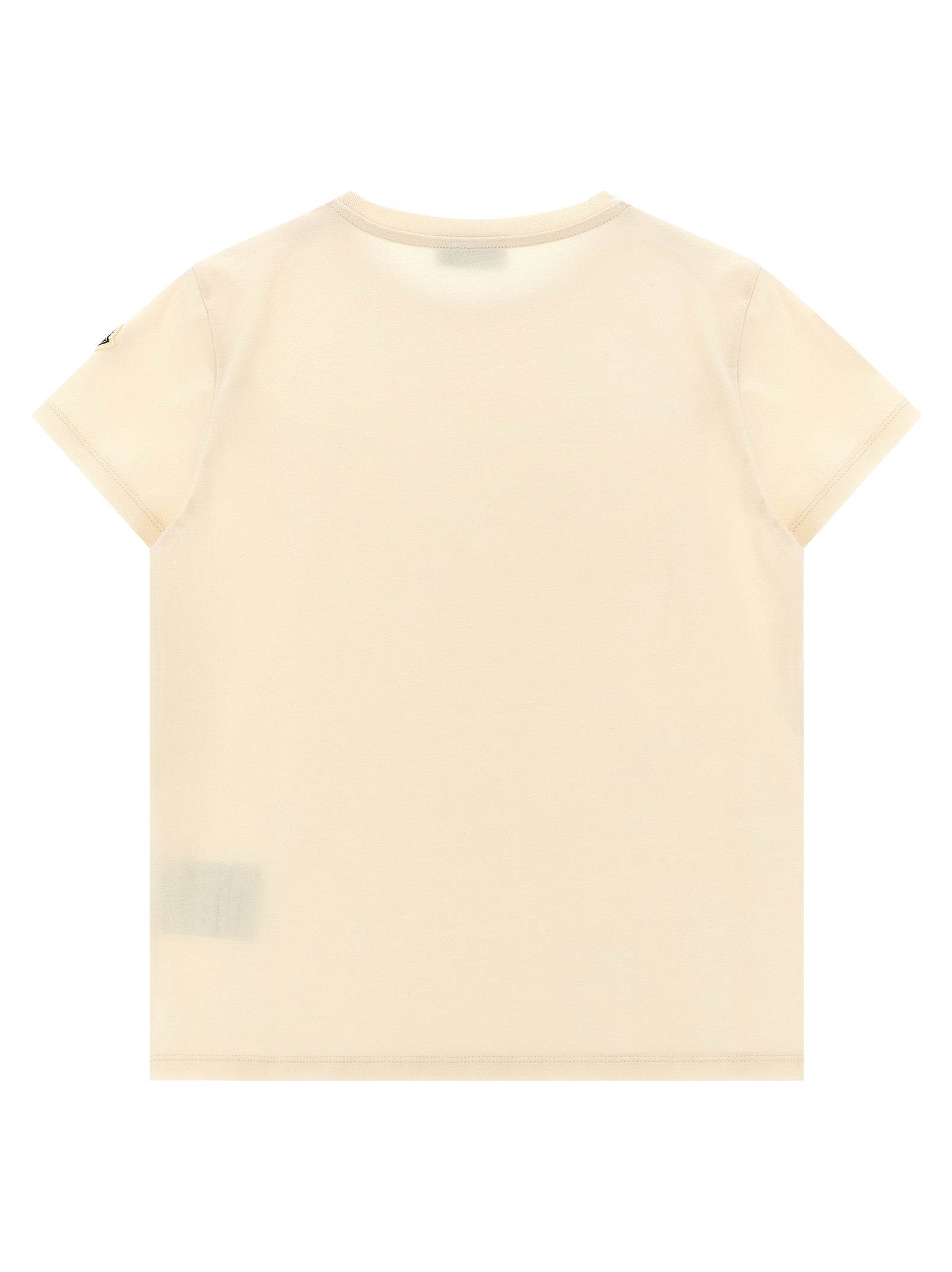 Logo embroidery t-shirt Beige Cotton