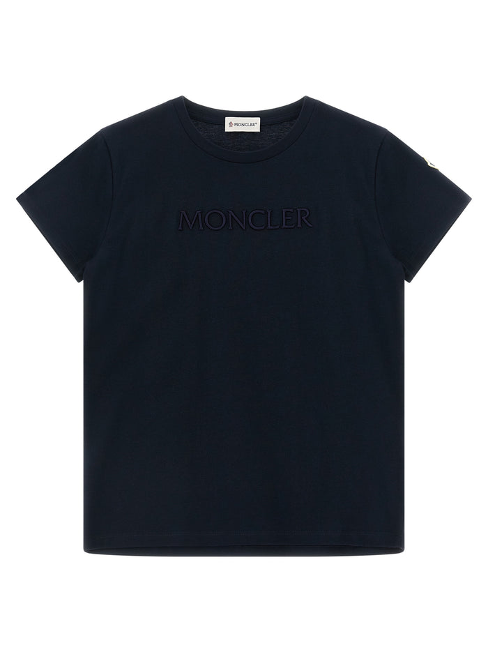 Logo embroidery t-shirt Blue Cotton