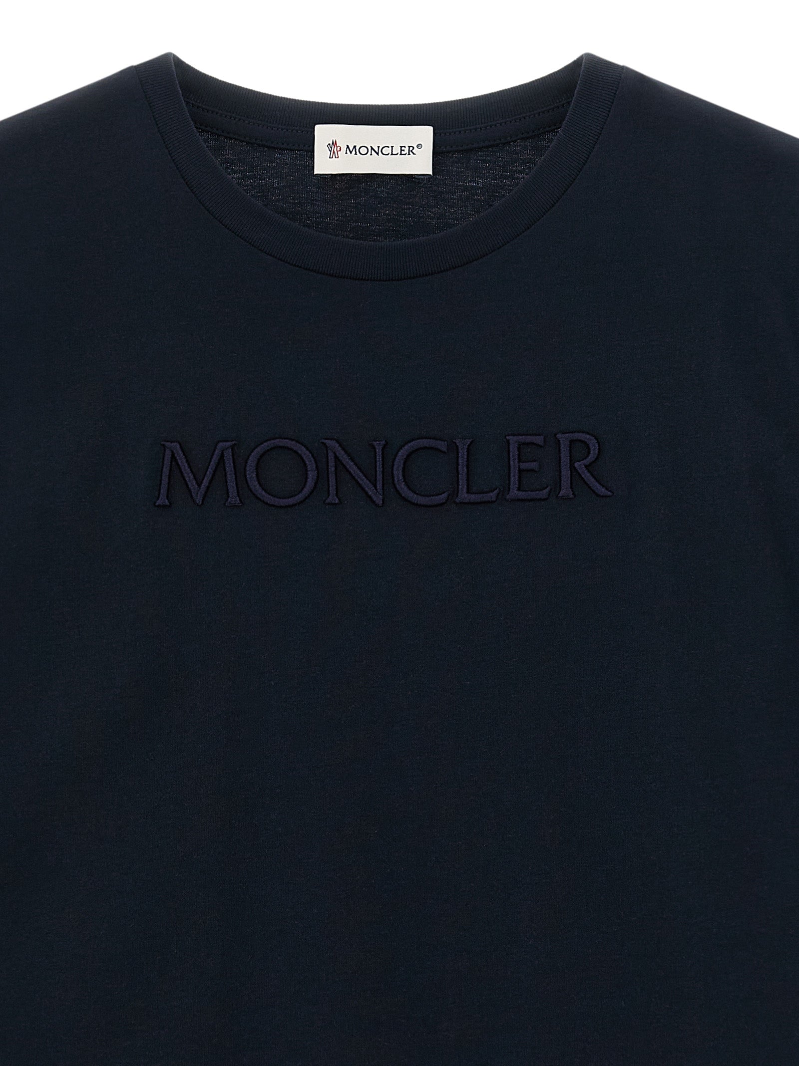 Logo embroidery t-shirt Blue Cotton