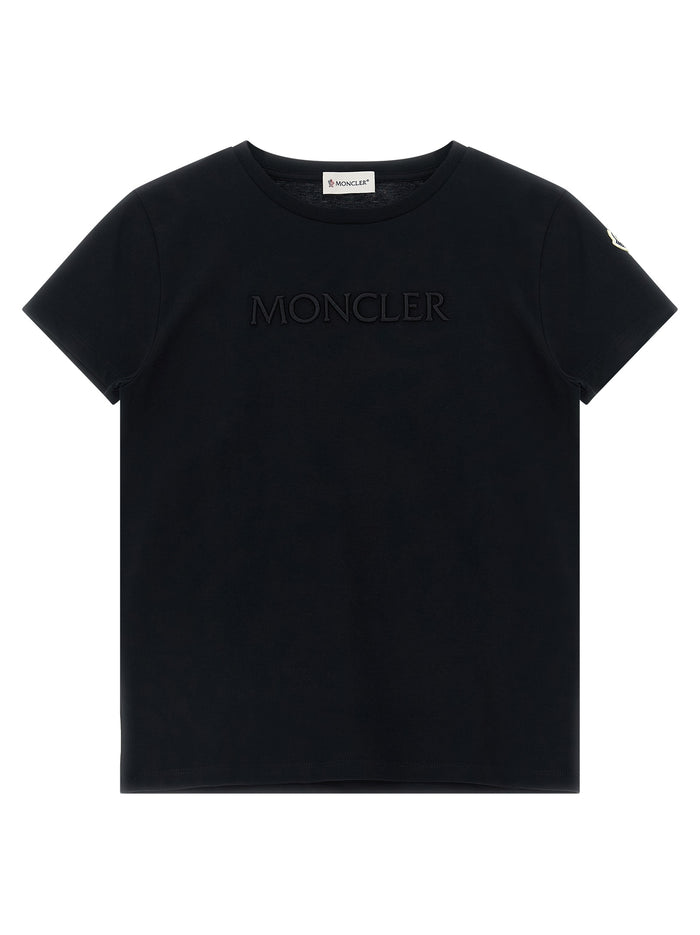 Logo embroidery t-shirt Black Cotton