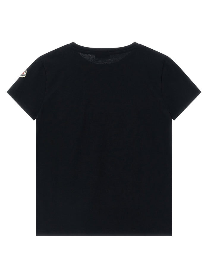 Logo embroidery t-shirt Black Cotton