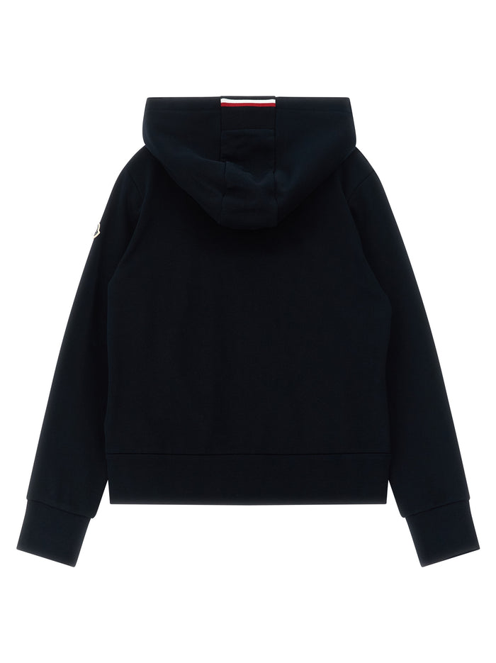 Logo patch hoodie Blue Cotton Sweatshirt
