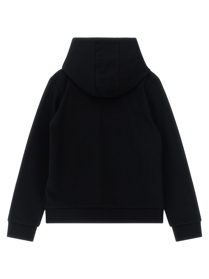 Logo embroidery hoodie Black Cotton Sweatshirt
