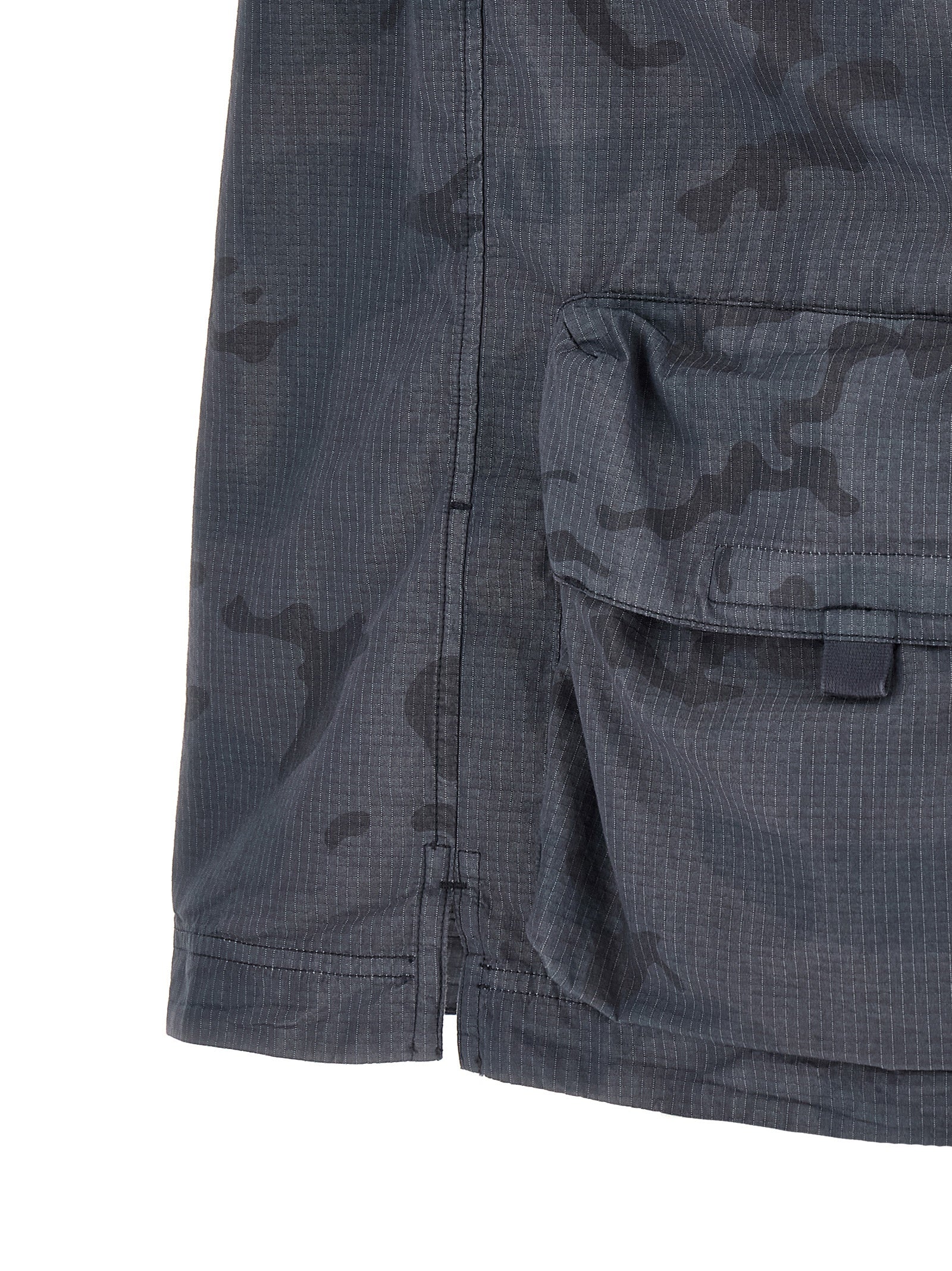 Camouflage Shirt Blue Polyamide Shirt, Blouse