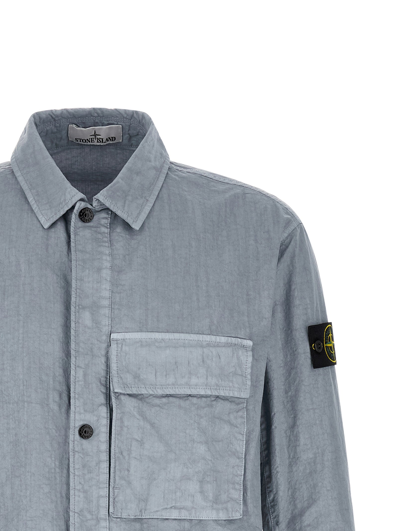 1200003 Overshirt Light Blue Polyamide Fibers Shirt, Blouse