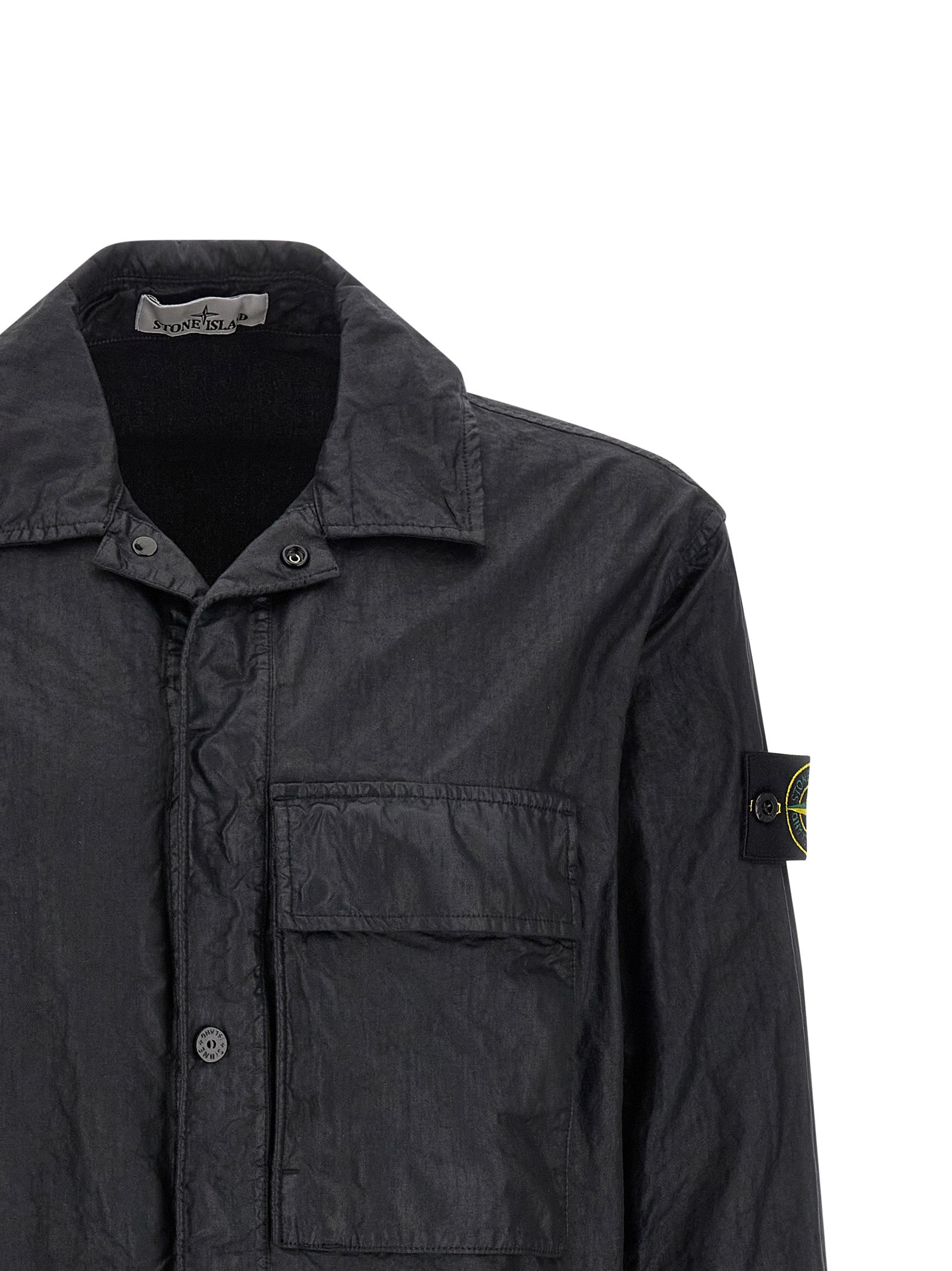 1200003 Overshirt Black Polyamide Fibers Shirt, Blouse
