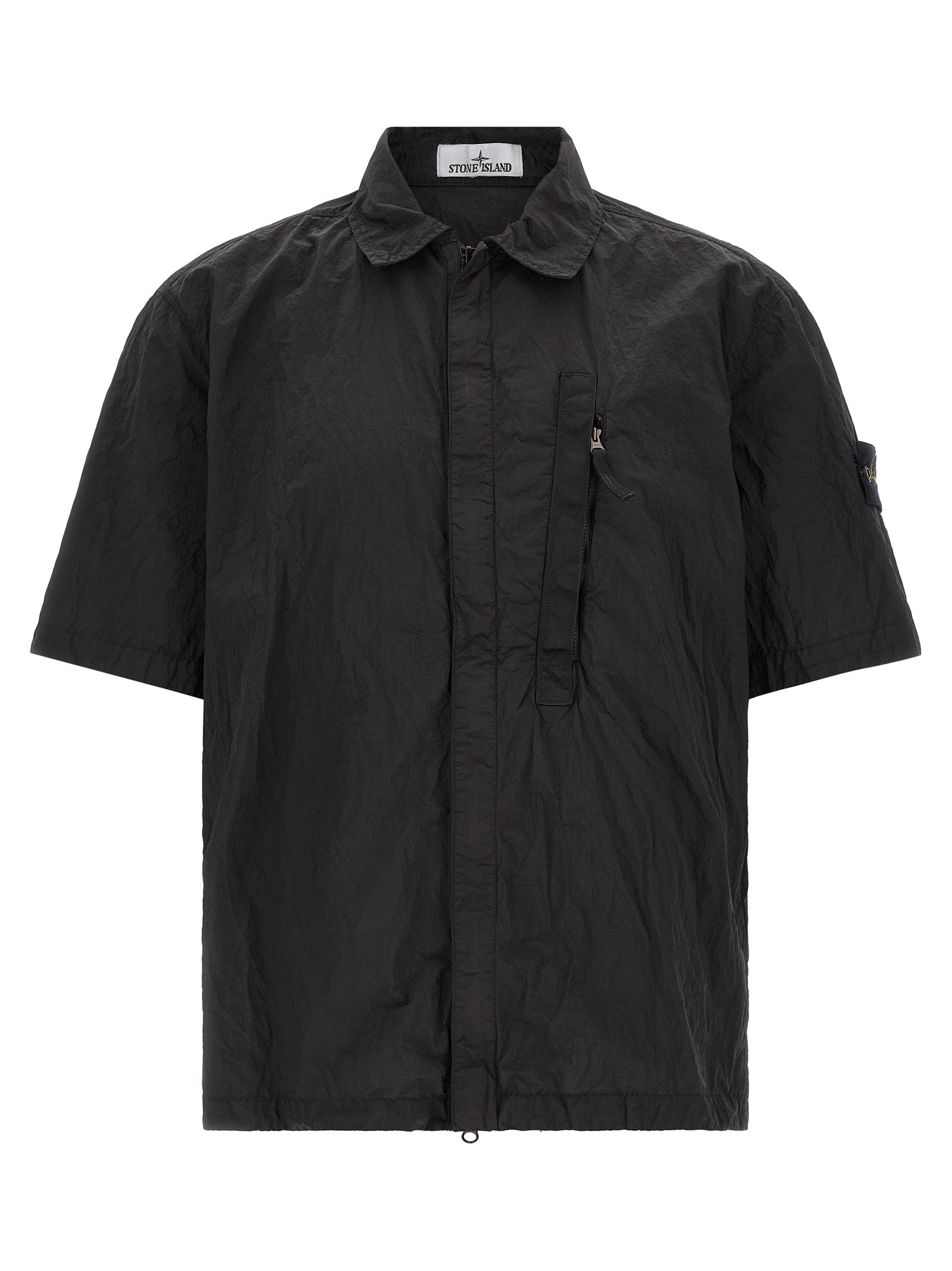Overshirt Nylon Metal Black Polyamide Fibers Shirt, Blouse