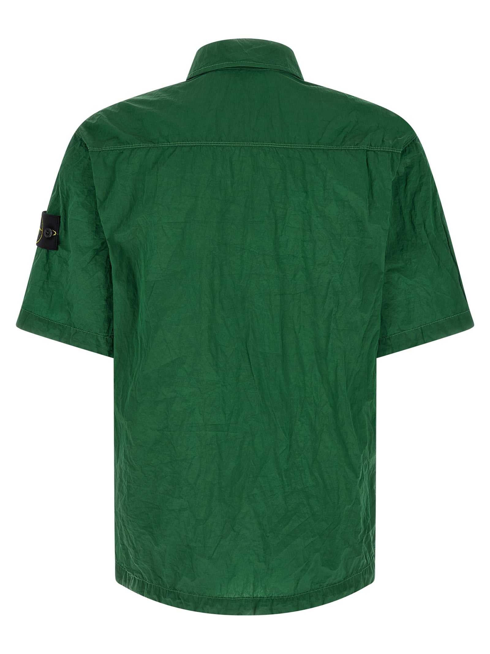 Overshirt Nylon Metal Green Polyamide Fibers Shirt, Blouse