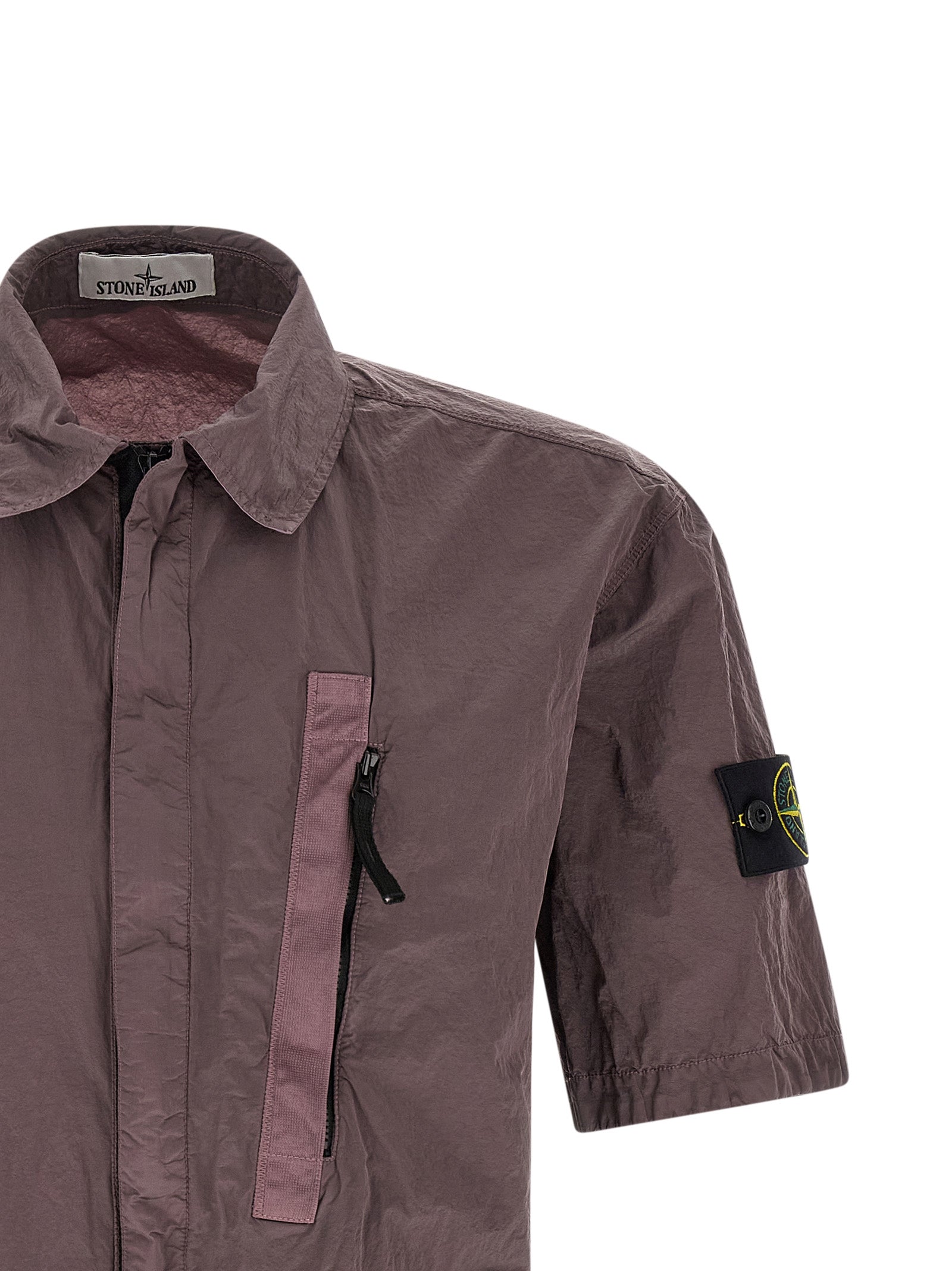 Overshirt Nylon Metal Purple Polyamide Fibers Shirt, Blouse