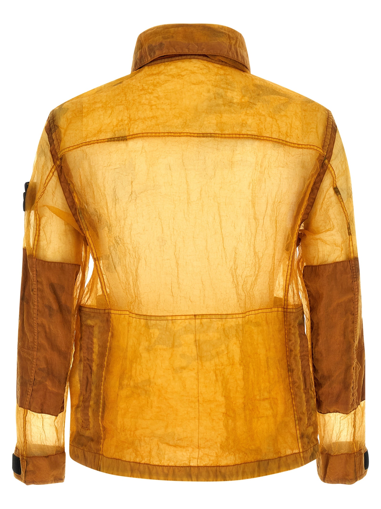 Monofilament Mesh Jacket Orange Polyamide Fibers Down Jacket, Parka, Casual